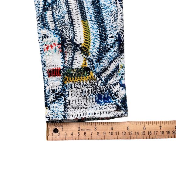 Rag & Bone Legging Jeans Women's Size 27 Abstract Print Surf Knit Skinny Stretch - Picture 10 of 11